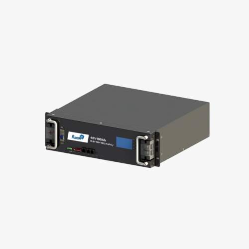 Batería de Litio de 4.8 Kwh, 48 Vcc, 100 Ah, 3U de Montaje en Rack con Pantalla de Monitoreo Local LCD
